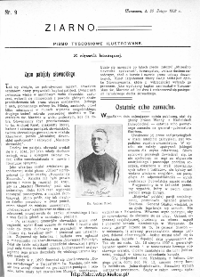 Ziarno : pismo tygodniowe ilustrowane 1908, nr 9