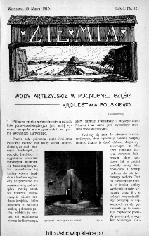Ziemia : tygodnik krajoznawczy ilustrowany 1910, nr 12