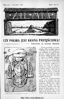 Ziemia : tygodnik krajoznawczy ilustrowany 1910, nr 16
