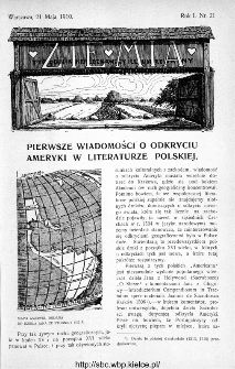 Ziemia : tygodnik krajoznawczy ilustrowany 1910, nr 21