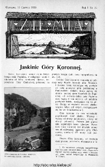 Ziemia : tygodnik krajoznawczy ilustrowany 1910, nr 24