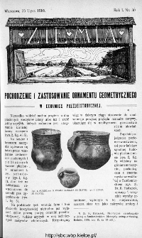 Ziemia : tygodnik krajoznawczy ilustrowany 1910, nr 30