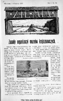 Ziemia : tygodnik krajoznawczy ilustrowany 1910, nr 36