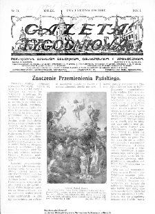 Gazeta Tygodniowa. Poświęcona sprawom religijnym, oświatowym i społecznym,1930, R.1, nr 21