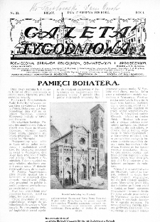 Gazeta Tygodniowa. Poświęcona sprawom religijnym, oświatowym i społecznym,1930, R.1, nr 23
