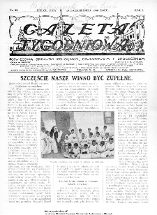 Gazeta Tygodniowa. Poświęcona sprawom religijnym, oświatowym i społecznym,1930, R.1, nr 32