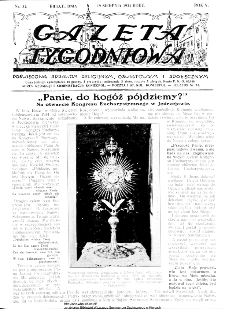 Gazeta Tygodniowa. Poświęcona sprawom religijnym, oświatowym i społecznym,1934, R.4, nr 34
