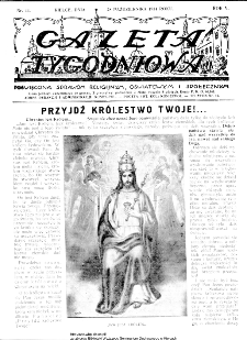 Gazeta Tygodniowa. Poświęcona sprawom religijnym, oświatowym i społecznym,1934, R.4, nr 44