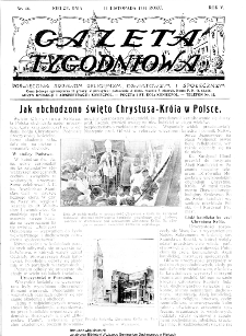 Gazeta Tygodniowa. Poświęcona sprawom religijnym, oświatowym i społecznym,1934, R.4, nr 46