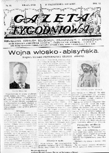Gazeta Tygodniowa. Poświęcona sprawom religijnym, oświatowym i społecznym,1935, R.5, nr 41
