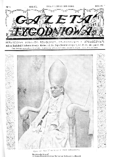 Gazeta Tygodniowa. Poświęcona sprawom religijnym, oświatowym i społecznym,1938, R.9, nr 6