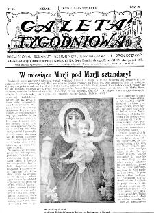 Gazeta Tygodniowa. Poświęcona sprawom religijnym, oświatowym i społecznym,1938, R.9, nr 19