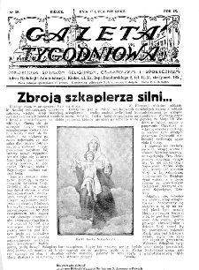 Gazeta Tygodniowa. Poświęcona sprawom religijnym, oświatowym i społecznym,1938, R.9, nr 29