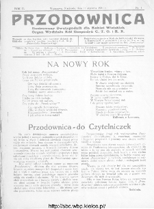 Przodownica : ilustrowany dwutygodnik dla kobiet wiejskich : organ Wydziału Kół Gospodyń C.T.O. i K.R 1931, nr 1