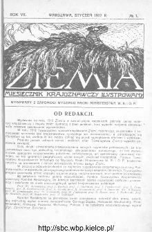 Ziemia : miesięcznik krajoznawczy ilustrowany 1922, R.VII, nr 1