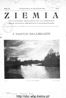 Ziemia : dwutygodnik krajoznawczy ilustrowany 1926, R.XI, nr 8