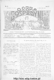 Dobra Gospodyni : pismo ilustrowane dla kobiet 1904, R.IV, nr 10
