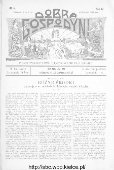 Dobra Gospodyni : pismo ilustrowane dla kobiet 1904, R.IV, nr 14