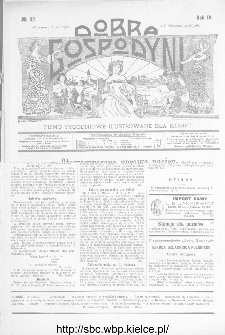 Dobra Gospodyni : pismo ilustrowane dla kobiet 1904, R.IV, nr 32