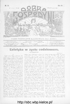 Dobra Gospodyni : pismo ilustrowane dla kobiet 1904, R.IV, nr 33