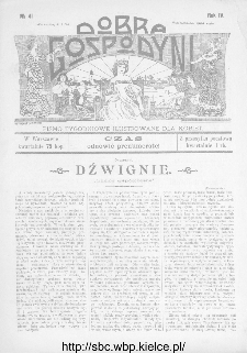 Dobra Gospodyni : pismo ilustrowane dla kobiet 1904, R.IV, nr 41