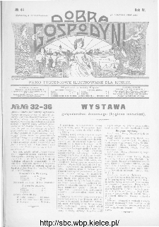 Dobra Gospodyni : pismo ilustrowane dla kobiet 1904, R.IV, nr 44