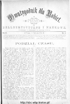 Dwutygodnik dla Kobiet : pismo beletrystyczne i naukowe, R.3, 1882, nr 4