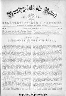 Dwutygodnik dla Kobiet : pismo beletrystyczne i naukowe, R.3, 1883, nr 13
