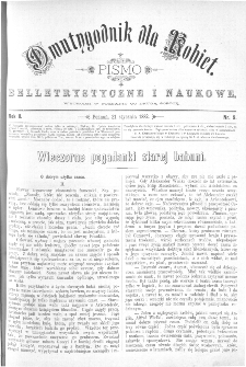 Dwutygodnik dla Kobiet : pismo beletrystyczne i naukowe, R.2, 1882, nr 9