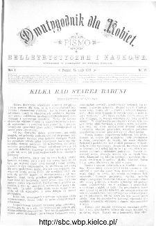 Dwutygodnik dla Kobiet : pismo beletrystyczne i naukowe, R.1, 1881, nr 17