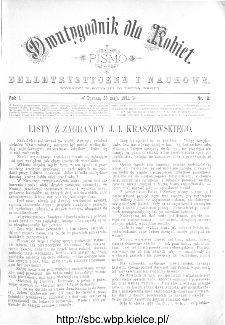Dwutygodnik dla Kobiet : pismo beletrystyczne i naukowe, R.1, 1881, nr 18
