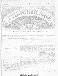 Tygodnik Mód i Powieści : z dodatkiem illustrowanym ubrań i robót kobiecych 1886, nr 19