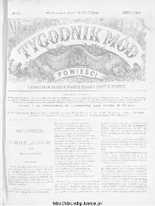 Tygodnik Mód i Powieści : z dodatkiem illustrowanym ubrań i robót kobiecych 1886, nr 31