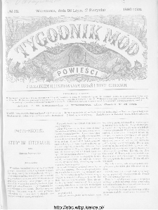Tygodnik Mód i Powieści : z dodatkiem illustrowanym ubrań i robót kobiecych 1886, nr 32