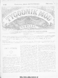 Tygodnik Mód i Powieści : z dodatkiem illustrowanym ubrań i robót kobiecych 1886, nr 42
