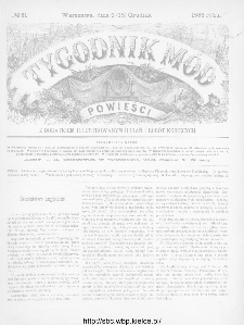 Tygodnik Mód i Powieści : z dodatkiem illustrowanym ubrań i robót kobiecych 1886, nr 51