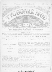 Tygodnik Mód i Powieści : z dodatkiem illustrowanym ubrań i robót kobiecych 1886, nr 52