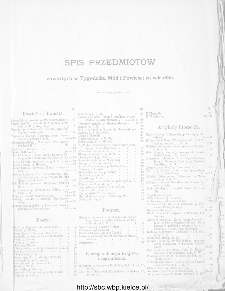Spis przedmiotów zawartych w Tygodniku Mód i Powieści za rok 1886