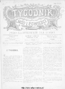 Tygodnik Mód i Powieści : z dodatkiem illustrowanym ubrań i robót kobiecych 1891, R.XXXIII, nr 1