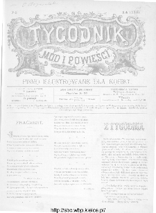 Tygodnik Mód i Powieści : z dodatkiem illustrowanym ubrań i robót kobiecych 1891, R.XXXIII, nr 9