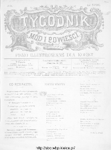 Tygodnik Mód i Powieści : z dodatkiem illustrowanym ubrań i robót kobiecych 1891, R.XXXIII, nr 10