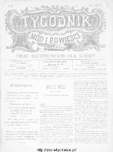 Tygodnik Mód i Powieści : z dodatkiem illustrowanym ubrań i robót kobiecych 1891, R.XXXIII, nr 12