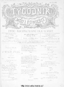 Tygodnik Mód i Powieści : z dodatkiem illustrowanym ubrań i robót kobiecych 1891, R.XXXIII, nr 14