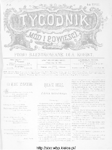 Tygodnik Mód i Powieści : z dodatkiem illustrowanym ubrań i robót kobiecych 1891, R.XXXIII, nr 21