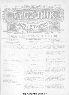 Tygodnik Mód i Powieści : z dodatkiem illustrowanym ubrań i robót kobiecych 1891, R.XXXIII, nr 27