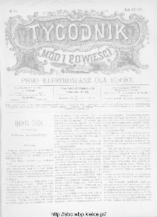 Tygodnik Mód i Powieści : z dodatkiem illustrowanym ubrań i robót kobiecych 1891, R.XXXIII, nr 30