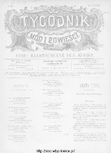 Tygodnik Mód i Powieści : z dodatkiem illustrowanym ubrań i robót kobiecych 1891, R.XXXIII, nr 33