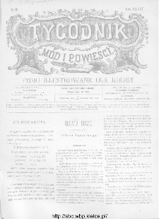 Tygodnik Mód i Powieści : z dodatkiem illustrowanym ubrań i robót kobiecych 1891, R.XXXIII, nr 39