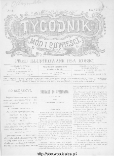Tygodnik Mód i Powieści : z dodatkiem illustrowanym ubrań i robót kobiecych 1891, R.XXXIII, nr 49
