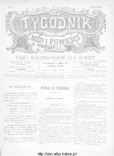 Tygodnik Mód i Powieści : z dodatkiem illustrowanym ubrań i robót kobiecych 1891, R.XXXIII, nr 51
